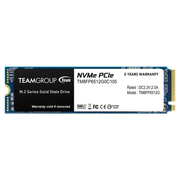 SSD اینترنال تیم گروپ 512 MP33 NVME