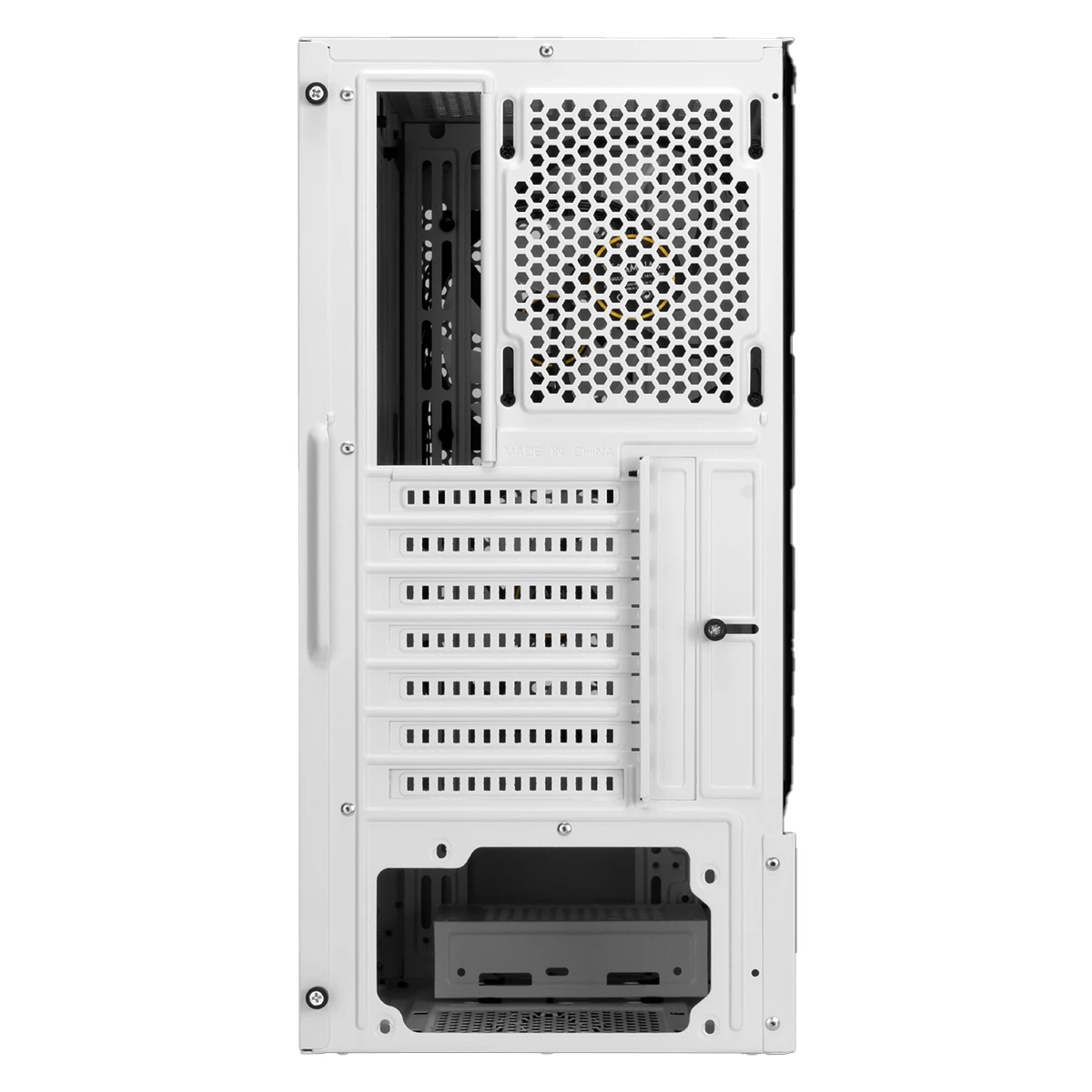 کیس گیم دیاس TALOS E3 MESH WH نمای پشت کیس