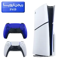 پلی استیشن 5 اسلیم ( PS5 Slim ) دیسک خور ریجن اروپا 2016 با یک دسته اضافه آبی