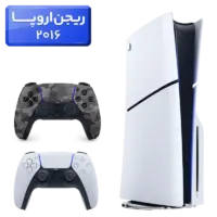 پلی استیشن 5 اسلیم ( PS5 Slim ) دیسک خور ریجن اروپا 2016 با یک دسته اضافه ارتشی