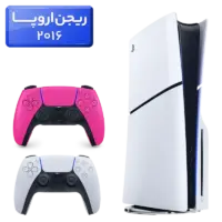پلی استیشن 5 اسلیم ( PS5 Slim ) دیسک خور ریجن اروپا 2016 با یک دسته اضافه صورتی