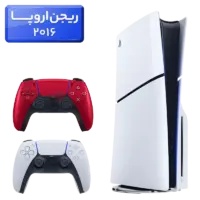 پلی استیشن 5 اسلیم ( PS5 Slim ) دیسک خور ریجن اروپا 2016 با یک دسته اضافه قرمز