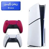 پلی استیشن 5 اسلیم ( PS5 Slim ) دیسک خور ریجن ژاپن 2000 با یک دسته اضافه قرمز