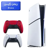 پلی استیشن 5 اسلیم ( PS5 Slim ) دیسک خور ریجن ژاپن 2000 با یک دسته اضافه قرمز