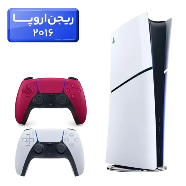 پلی استیشن 5 اسلیم ( PS5 Slim ) دیجیتال ریجن اروپا 2016 با یک دسته اضافه قرمز