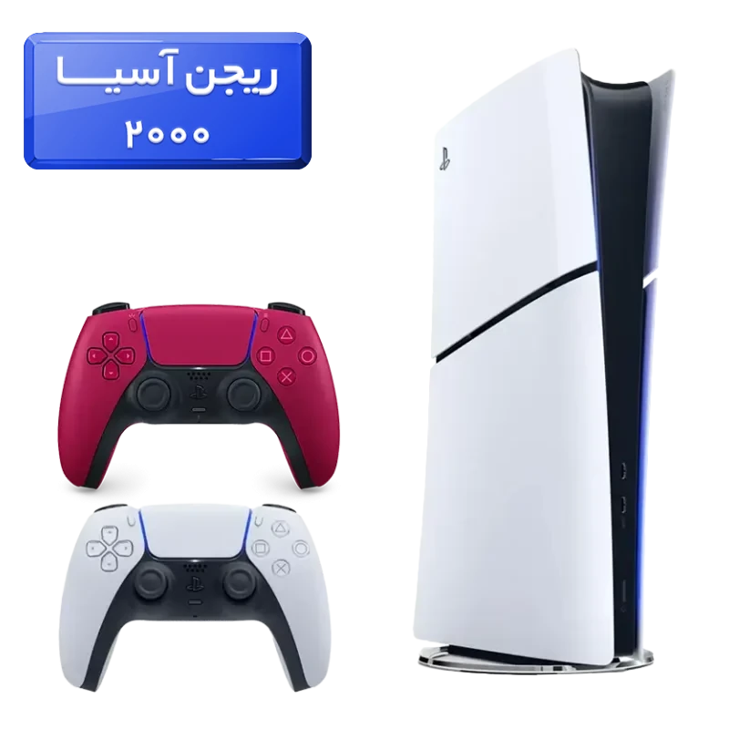 پلی استیشن 5 اسلیم ( PS5 Slim ) دیجیتال ریجن آسیا 2000 با یک دسته اضافه قرمز
