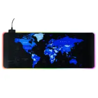ماوس پد گیمینگ سایز 30×80 مدل RGB طرح نقشه