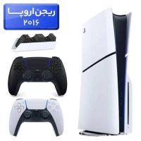 پلی استیشن 5 اسلیم ( PS5 Slim ) دیسک خور ریجن اروپا 2016 +دسته مشکی+استند